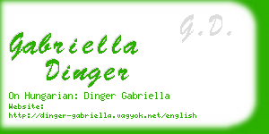 gabriella dinger business card